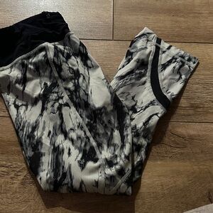 lululemon athletica Black and Gray Patterned Pants